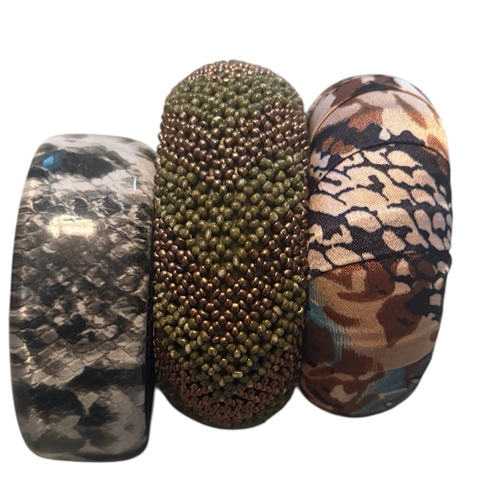 Set of Three Patterned Bracelets - Picture 1 of 5